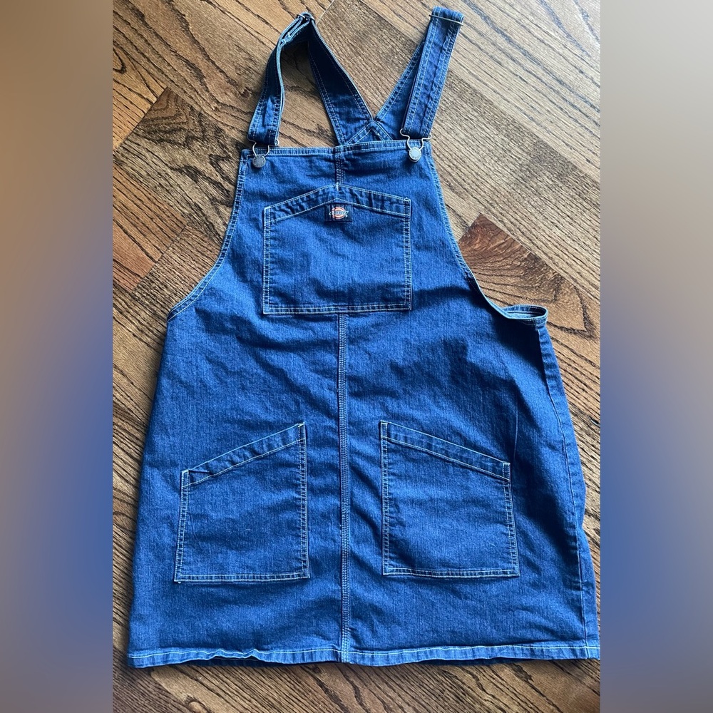 Dickies Navy Blue Denim Overall Dress